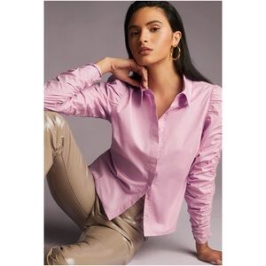 NWOT Anthropologie Walter Baker Marcella Buttondown Top in Lilac  Size Small